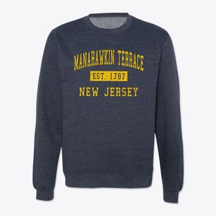 Manahawkin Terrace New Jersey Classic Established Crewneck Sweatshirt