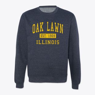 Oak Lawn Illinois Classic Established Crewneck Sweatshirt