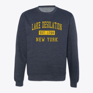 Lake Desolation New York Classic Established Crewneck Sweatshirt