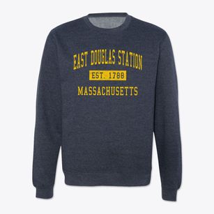 East Douglas Station Massachusetts Classic Established Crewneck Sweatshirt
