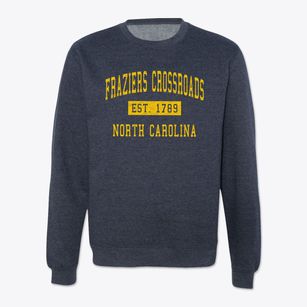 Fraziers Crossroads North Carolina Classic Established Crewneck Sweatshirt