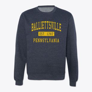 Balliettsville Pennsylvania Classic Established Crewneck Sweatshirt
