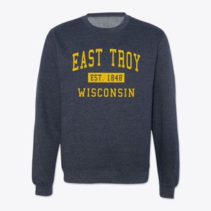 East Troy Wisconsin Classic Established Crewneck Sweatshirt