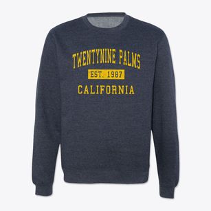 Twentynine Palms California Classic Established Crewneck Sweatshirt