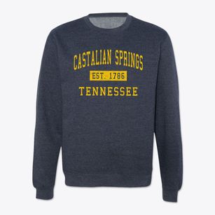 Castalian Springs Tennessee Classic Established Crewneck Sweatshirt