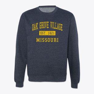Oak Grove Village Missouri Classic Established Crewneck Sweatshirt