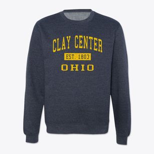 Clay Center Ohio Classic Established Crewneck Sweatshirt