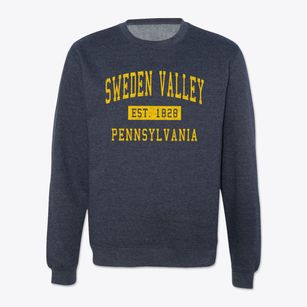 Sweden Valley Pennsylvania Classic Established Crewneck Sweatshirt