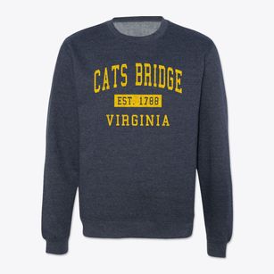 Cats Bridge Virginia Classic Established Crewneck Sweatshirt