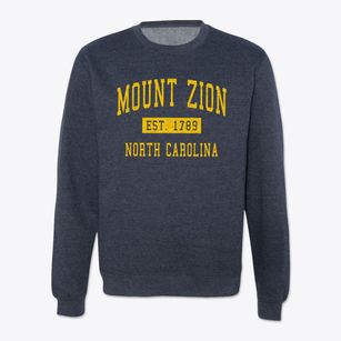Mount Zion North Carolina Classic Established Crewneck Sweatshirt