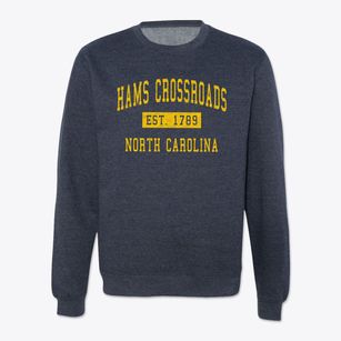 Hams Crossroads North Carolina Classic Established Crewneck Sweatshirt