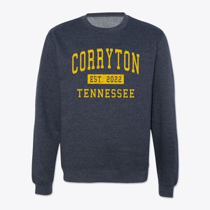 Corryton Tennessee Classic Established Crewneck Sweatshirt