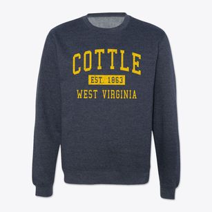 Cottle West Virginia Classic Established Crewneck Sweatshirt