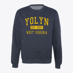 Yolyn West Virginia Classic Established Crewneck Sweatshirt