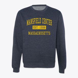 Mansfield Center Massachusetts Classic Established Crewneck Sweatshirt
