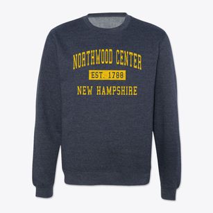 Northwood Center New Hampshire Classic Established Crewneck Sweatshirt