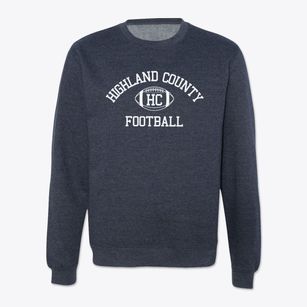 Highland County High School Classic Football Crewneck Sweatshirt
