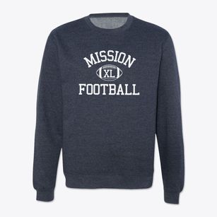 Mission High School Classic Football Crewneck Sweatshirt