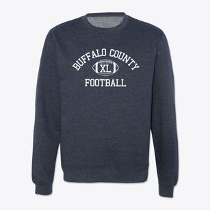 Buffalo County District 36 School Classic Football Crewneck Sweatshirt