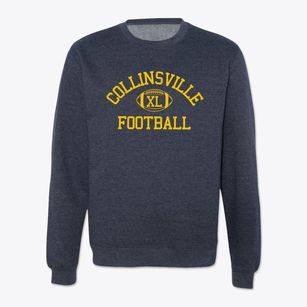 Collinsville School Classic Football Crewneck Sweatshirt