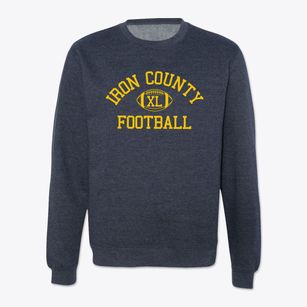 Iron County C4 School Classic Football Crewneck Sweatshirt