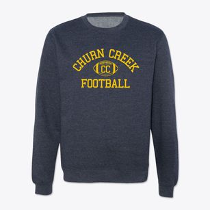 Churn Creek High School Classic Football Crewneck Sweatshirt