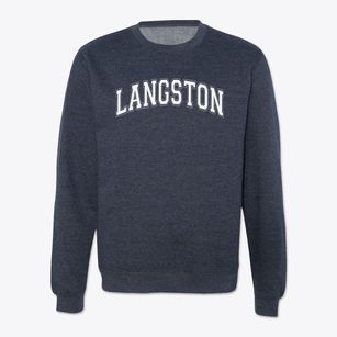 Langston Aerospace/environmental Studies Varsity Arch Crewneck Sweatshirt