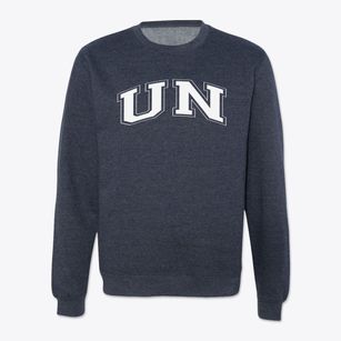 U N International School Varsity Arch Crewneck Sweatshirt