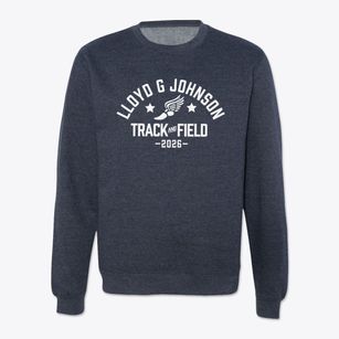 Lloyd G Johnson Junior High School Track and Field Crewneck Sweatshirt