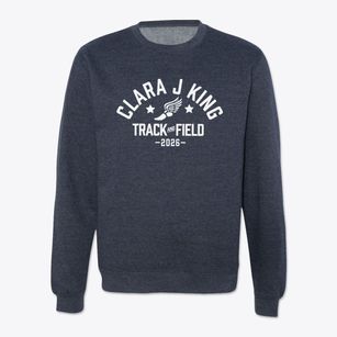 Clara J King Elementary School Track and Field Crewneck Sweatshirt