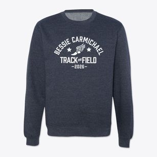 Bessie Carmichael Elementary School Track and Field Crewneck Sweatshirt