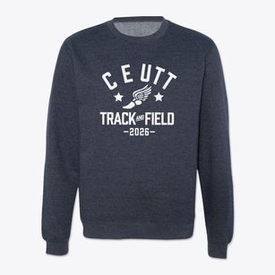 C E Utt Middle School Track and Field Crewneck Sweatshirt