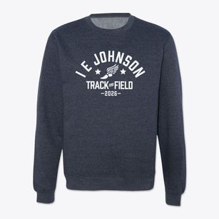 I E Johnson Elementary School Track and Field Crewneck Sweatshirt