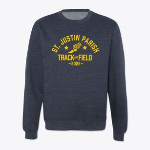 St Justin Parish Track and Field Crewneck Sweatshirt