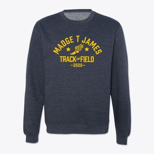 Madge T James Kindergarten Track and Field Crewneck Sweatshirt