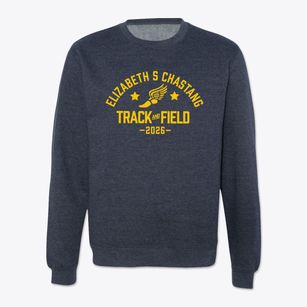 Elizabeth S Chastang Middle School Track and Field Crewneck Sweatshirt