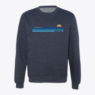 Hopedale Illinois Water View Crewneck Sweatshirt