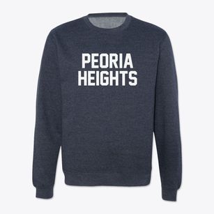 Peoria Heights Illinois Classic Block Crewneck Sweatshirt