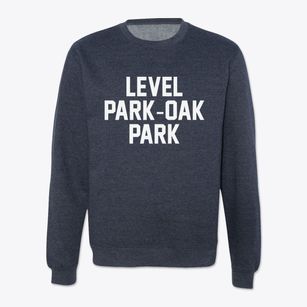 Level Park-oak Park Michigan Classic Block Crewneck Sweatshirt