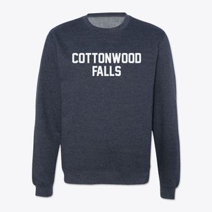 Cottonwood Falls Kansas Classic Block Crewneck Sweatshirt