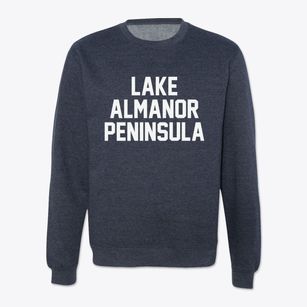 Lake Almanor Peninsula California Classic Block Crewneck Sweatshirt