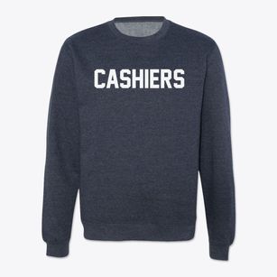 Cashiers North Carolina Classic Block Crewneck Sweatshirt