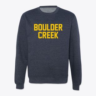 Boulder Creek California Classic Block Crewneck Sweatshirt