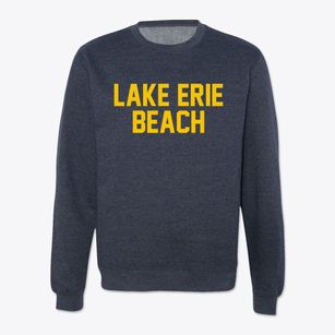 Lake Erie Beach New York Classic Block Crewneck Sweatshirt