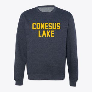 Conesus Lake New York Classic Block Crewneck Sweatshirt