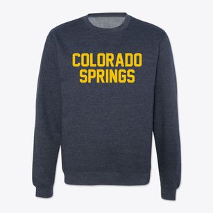 Colorado Springs Colorado Classic Block Crewneck Sweatshirt