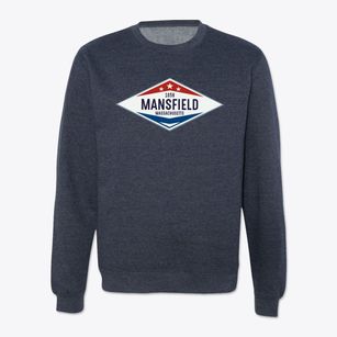 Mansfield Massachusetts Diamond Star Crewneck Sweatshirt