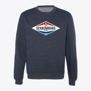 Schaumburg Illinois Diamond Star Crewneck Sweatshirt