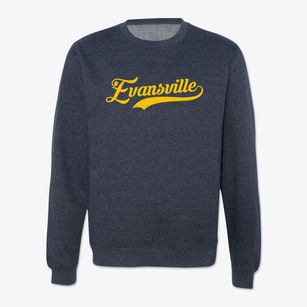 Evansville Wisconsin Vintage Team Crewneck Sweatshirt