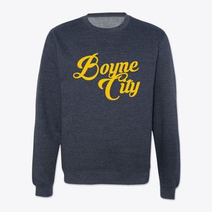 Boyne City Michigan Vintage Team Crewneck Sweatshirt